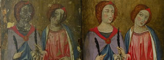 Restoration of a painting on wood