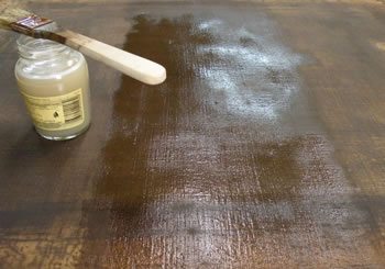 application of the natural impregnating adhesive