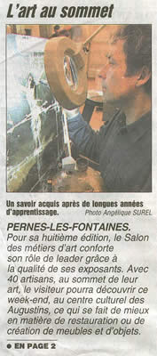 Salon des métiers d'art Pernes les Fontaines