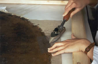 Inlaying in the canvas