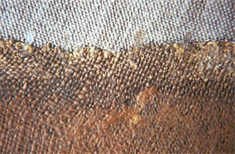 Restoration and preservation of the canvas