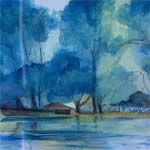 Paysages : aquarelle,  huile sur toile...