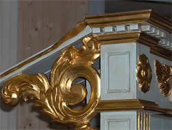 gold plate and the genuine gold leaf burnished with agate