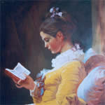 The woman reading after Fragonard