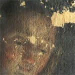 Restoration of a painting - Low angled light