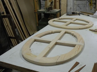 Creation of a new oval support for the canvas