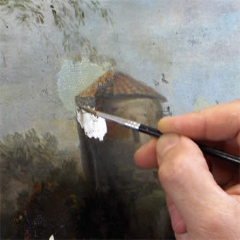 Pointillist touching up.