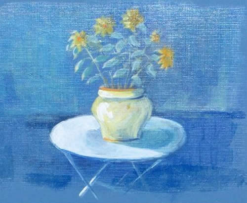 Tournesol - Huile sur carton - Alain Montoir