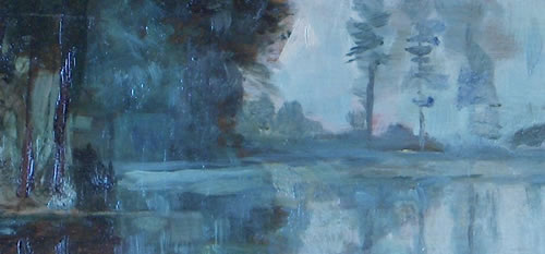 Vente tableau restaur&eacute; - tableau 20e si&egrave;cle - Etang