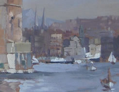 Vente tableau - Fort Saint Jean &agrave; Marseille - Tableau 20e si&egrave;cle 