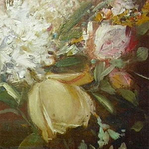 Vente tableau - Ecole française - Fleurs - 19e