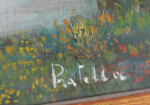 Antique painting for sale : River - Pratella Fausto - Italian School