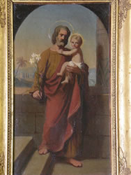 Vente de tableau ancien - Saint Joseph et Jésus