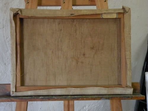 Back of the canvas