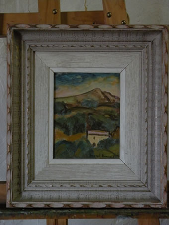 View of the mas in front of the St Victoire 